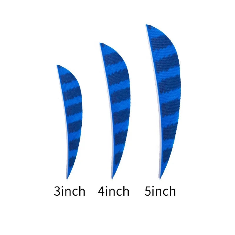 Dark Slate Blue SPG 5-Inch Blue Turkey Feather Arrow Fletching | Drop Shape DIY Vanes SPG