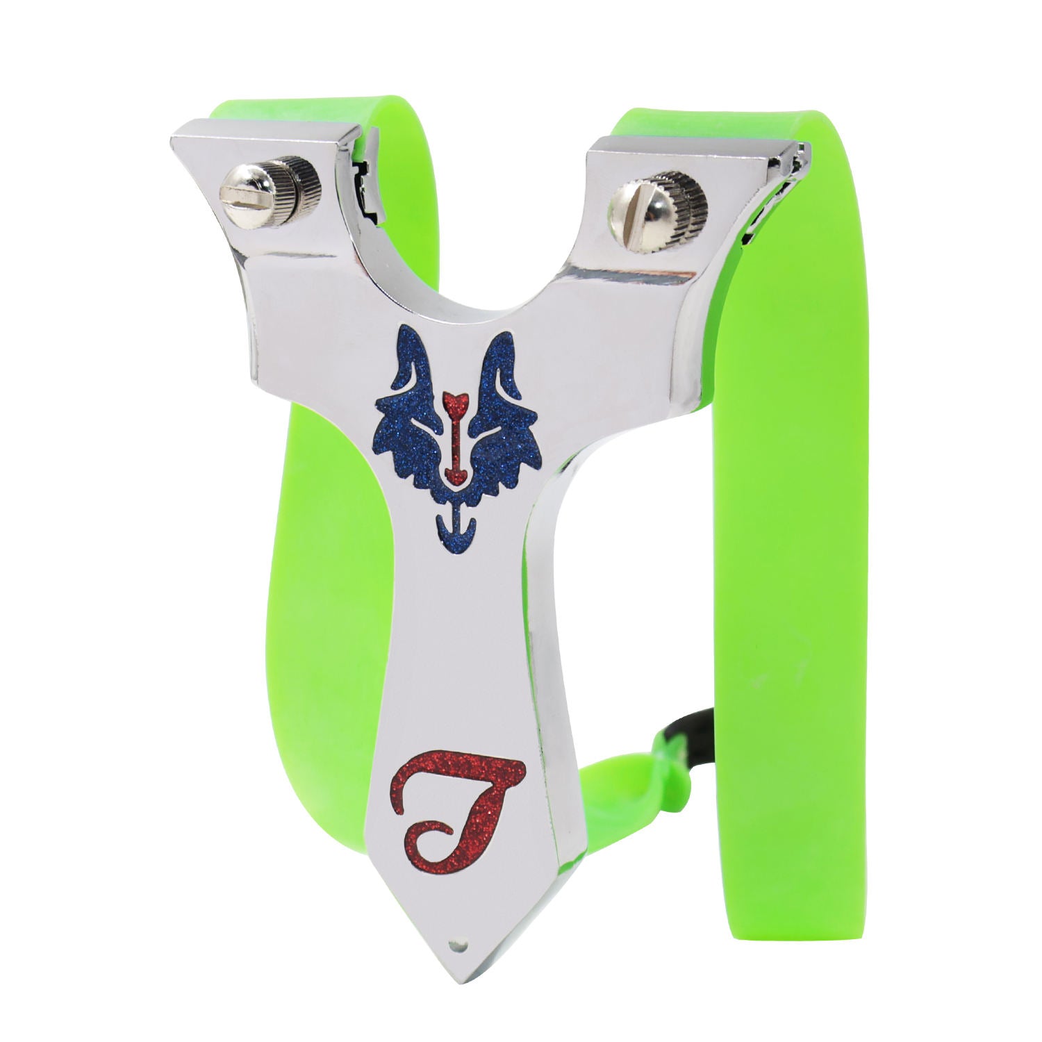 Gray Alloy Blue Wolf Head Slingshot MARKSMAN