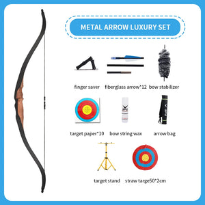 Thistle SPG Youth Traditional Wooden Recurve Bow – 10 LBS Beginner Archery Set SPG