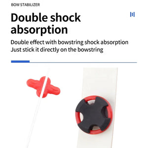 Beige SPG Bow Limb Stabilizer | Rubber Shock-Absorbing Dampener (Black/Red) SPG