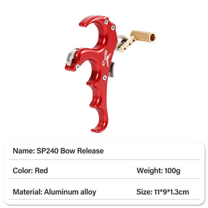 Light Gray SPG Compound Bow Release Aid Archery Accessories Kit Professional Shooting 3/4 Finger Adjustable Triggers Grip Thumb Caliper INDIAN SLINGSHOT
