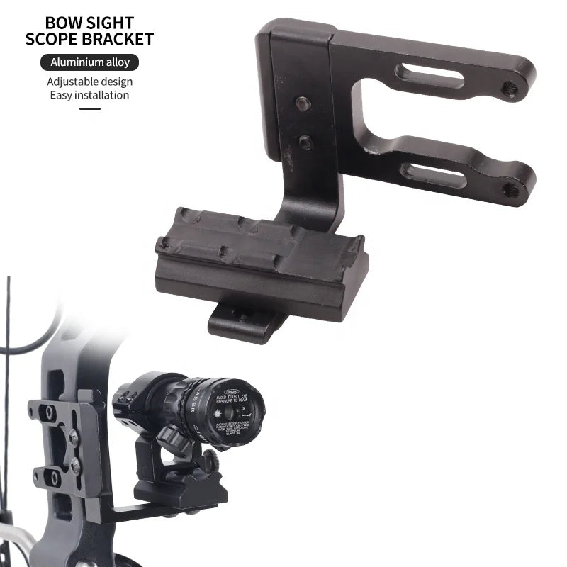 Dark Slate Gray SPG MZ005 Bow Sight Scope Bracket — Adjustable CNC Aluminum Mount SPG