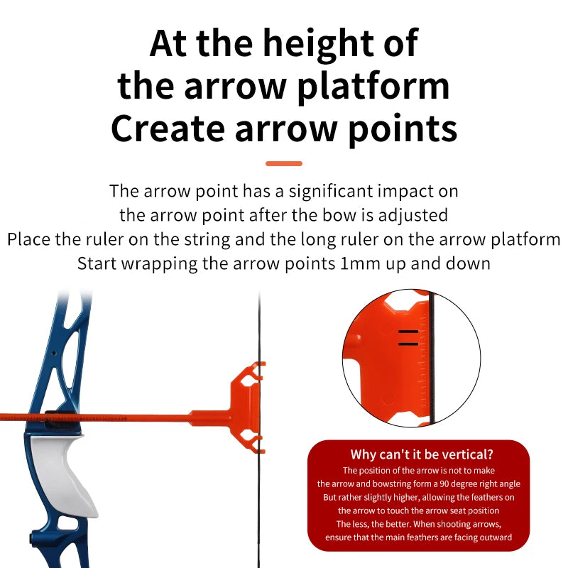 Black SPG Plastic T-Shape Bow Square Ruler – Archery Nock Setting Tool SPG
