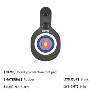 Dark Slate Gray SPG Bow Tip Protection Foot Pad – Durable Rubber Limb Protector SPG