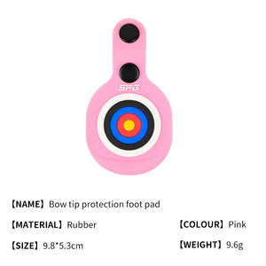 Dark Slate Gray SPG Bow Tip Protection Foot Pad – Durable Rubber Limb Protector SPG