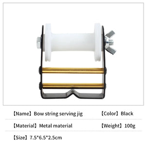 Light Gray SPG Bowstring Serving Jig Winder – Aluminum (Black) SPG