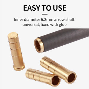 White Smoke SPG Brass Arrow Inserts 50 Grain for 6.2mm Arrow Shaft SPG