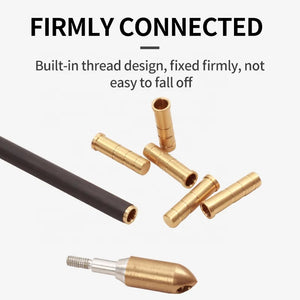 White Smoke SPG Brass Arrow Inserts 50 Grain for 6.2mm Arrow Shaft SPG