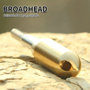 Tan SPG Brass Whistle Broadhead – 6.2mm Screw-in Arrow Point SPG