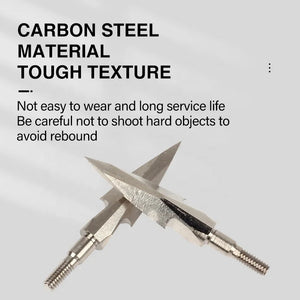 Light Gray SPG JT-YW-TG Carbon Steel Archery Arrow Tips | 170gr Broadhead 3PCS SPG