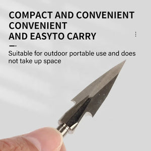 Light Gray SPG JT-YW-TG Carbon Steel Archery Arrow Tips | 170gr Broadhead 3PCS SPG