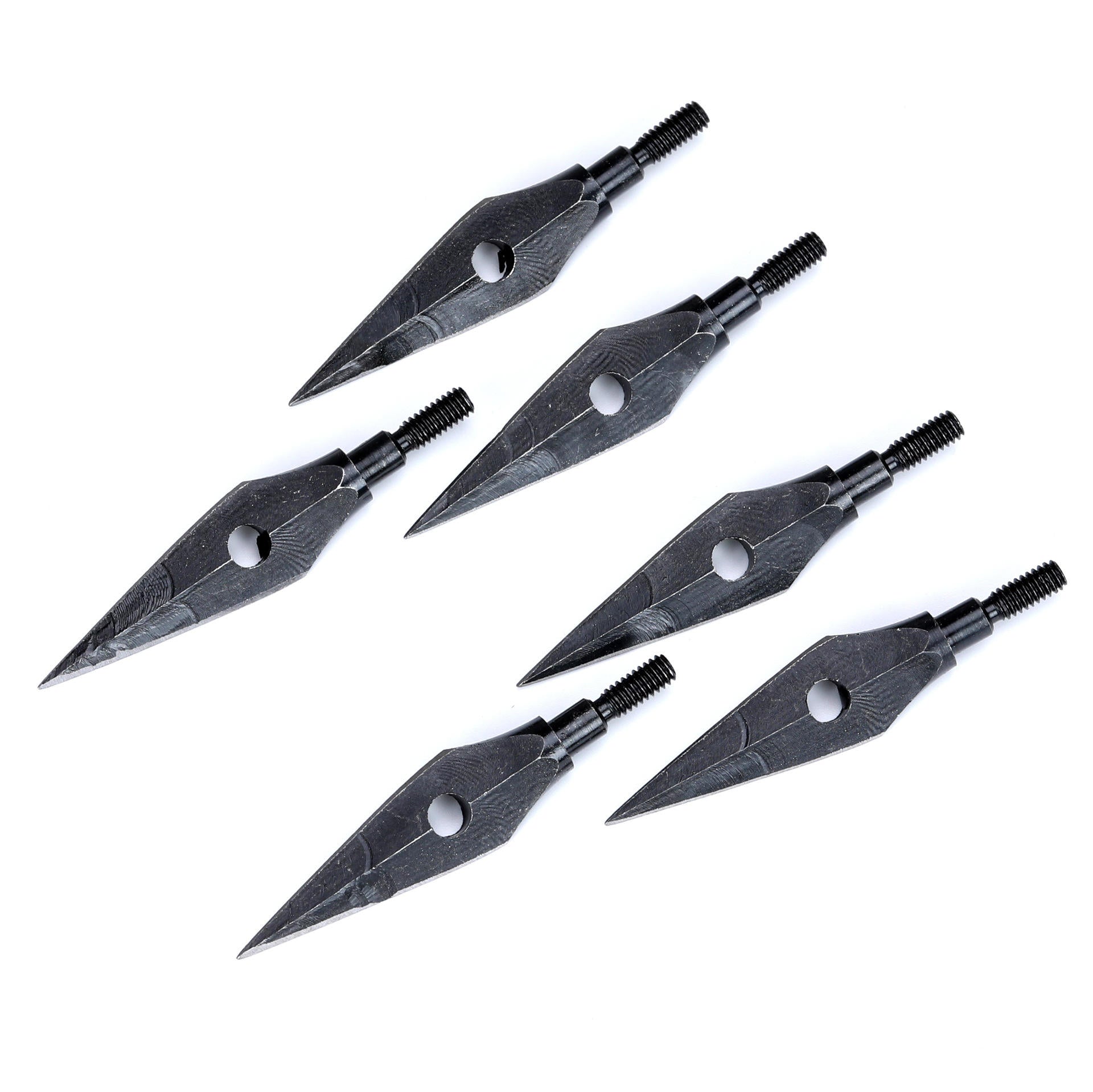 White Smoke 125/150 Grain Traditional Screw-In Broadheads Arrow Tips – Steel Arrowheads for Recurve, Compound & Crossbow Arrows INDIAN SLINGSHOT