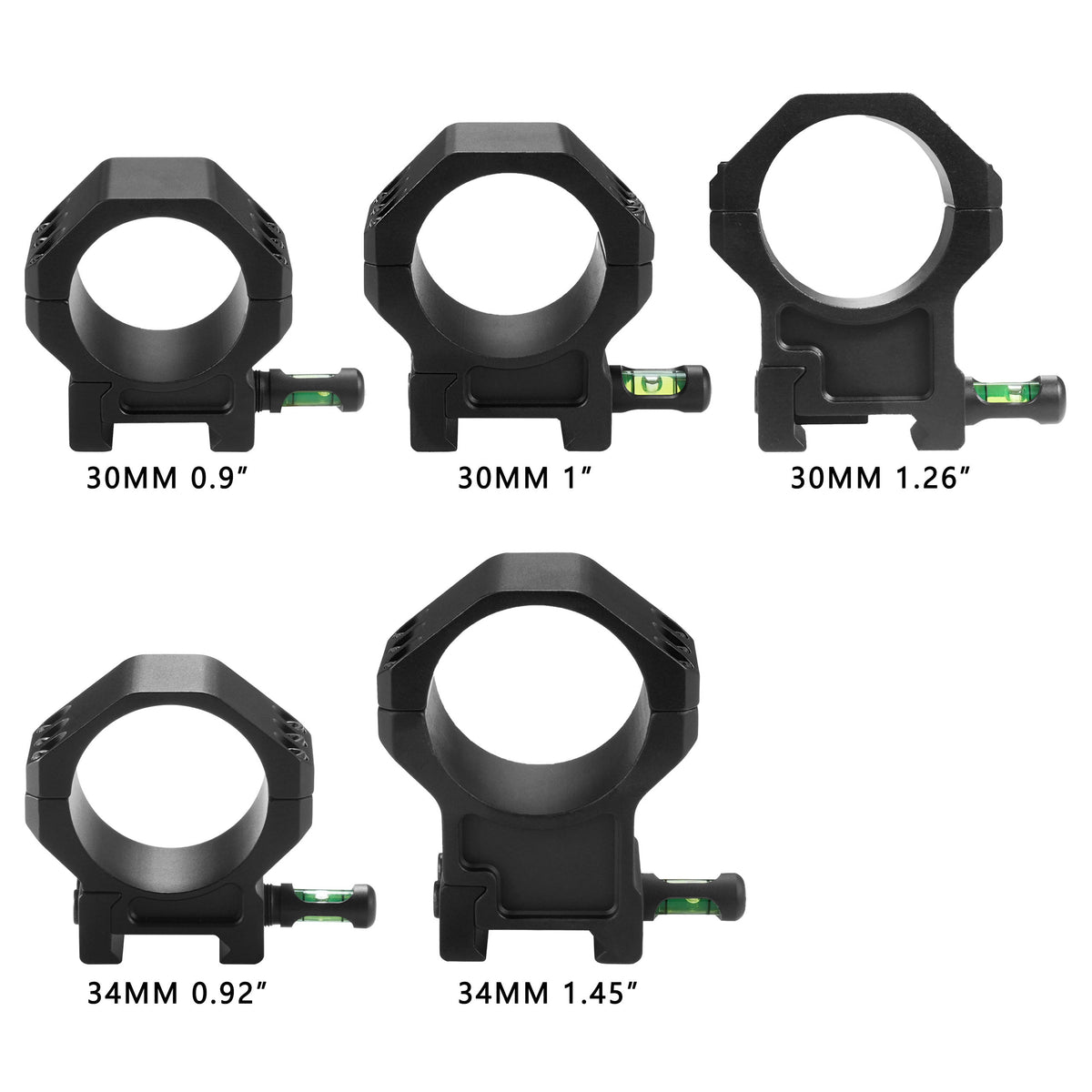White Smoke TYPHON Advanced Bubble Scope Rings Aluminum Alloy Waterproof Scope Mount 30mm/34mm MARKSMAN