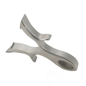 Dark Gray Buck Beak Tie Free Stainless Steel Slingshot MARKSMAN