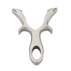 Gray Buck Beak Tie Free Stainless Steel Slingshot MARKSMAN