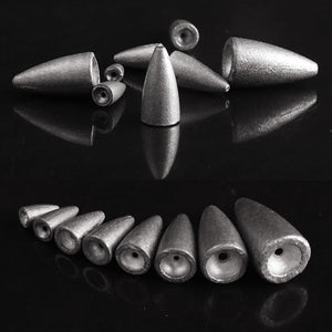Black Bullet Lead Sinkers – Fishing Weights for Soft Lure Rigs INDIAN SLINGSHOT