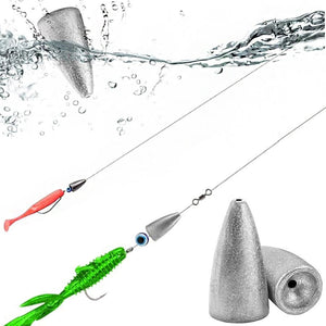 White Smoke Bullet Lead Sinkers – Fishing Weights for Soft Lure Rigs INDIAN SLINGSHOT