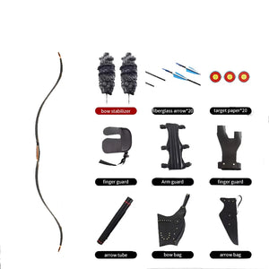 Dark Slate Gray SPG C2 Traditional Recurve Bow – 140cm Archery Training Bow SPG