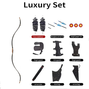 Dark Slate Gray SPG C2 Traditional Recurve Bow – 140cm Archery Training Bow SPG