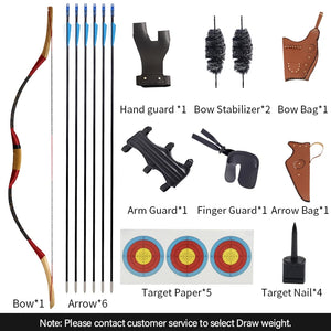Light Gray SPG C6 Traditional Bow – 137cm Recurve Design SPG
