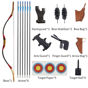 Light Gray SPG C6 Traditional Bow – 137cm Recurve Design SPG