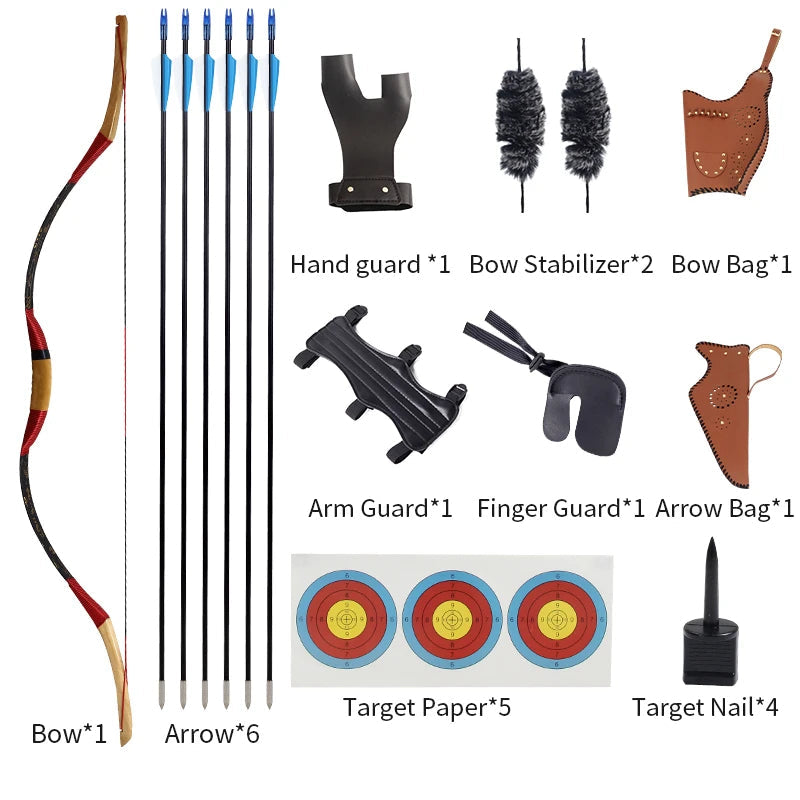 Light Gray SPG C6 Traditional Bow – 137cm Recurve Design SPG