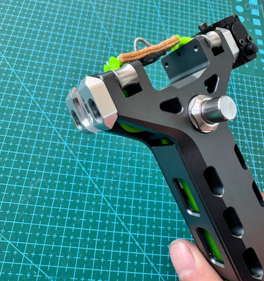 Dark Cyan CNC Aluminum Alloy Slingshot Accessory Mount – Adjustable Clamp MARKSMAN