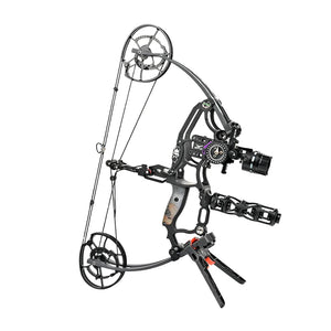 Dark Slate Gray SPG CNC Integrated Compound Bow – 6061 Aluminum Alloy | Adjustable 45–75 lbs | ATA 20" | 380FPS Ball Speed SPG