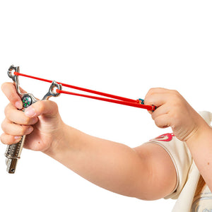 White Smoke COMPASS FANG High-Quality Alloy Metal Slingshot with Silver Finish INDIAN SLINGSHOT
