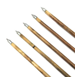 White Smoke Manipuri Bamboo Arrows for Indian Bow | Traditional Wooden Finish | 28", 30", 32" Length Options for Practice & Recreation INDIAN SLINGSHOT