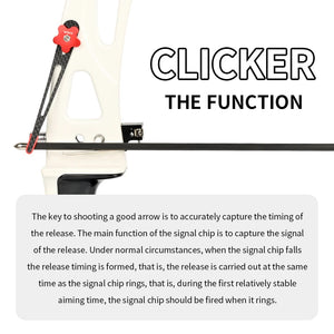 White Smoke SPG Carbon Fiber Recurve Clicker — Adjustable Draw-Length Indicator SPG
