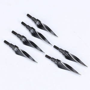 White Smoke 125 Grain / 150 Grain High Carbon Steel Archery Arrow Tips for Compound Bow & Crossbow | Rotary Design Screw-In Arrow Heads INDIAN SLINGSHOT