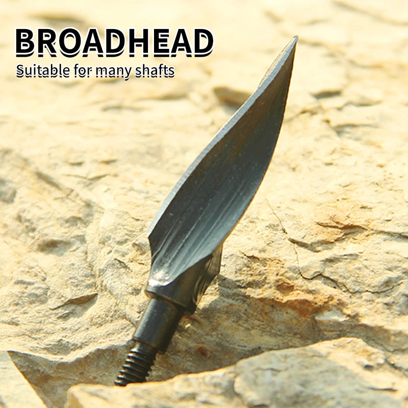 Wheat SPG Carbon Steel Arrow Broadhead – 100 Grain Durable Archery Arrow Tip SPG