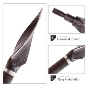 Dark Slate Gray SPG Carbon Steel Arrow Broadhead – 100 Grain Durable Archery Arrow Tip SPG