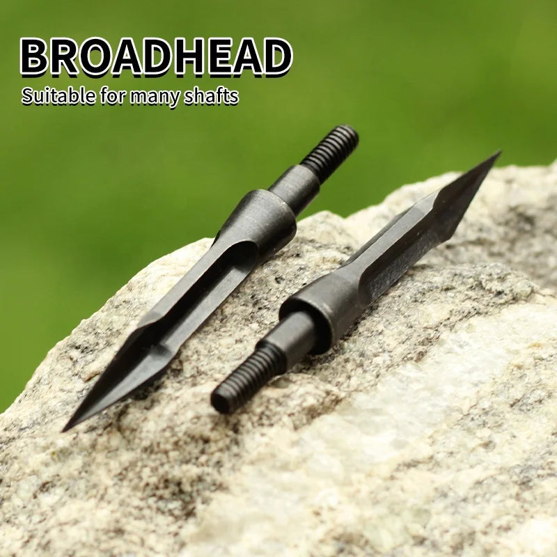 Light Gray SPG 130-Grain Carbon Steel Screw-In Arrow Tip (Broadhead Style) — Black SPG