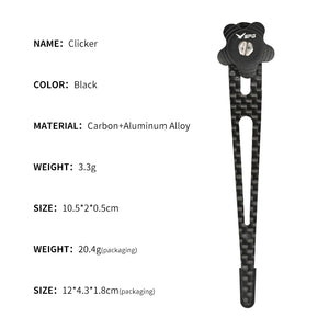 Dark Slate Gray SPG Carbon Fiber Recurve Clicker — Adjustable Draw-Length Indicator SPG