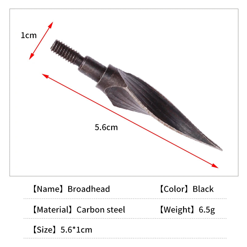 Dark Slate Gray SPG Carbon Steel Arrow Broadhead – 100 Grain Durable Archery Arrow Tip SPG