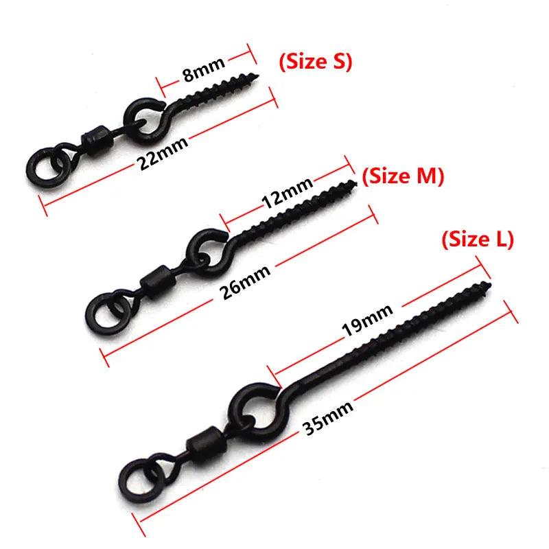 Carp Fishing Boilie Screw with Flexi Ring Swivel – Pop Up Rig