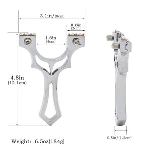 Light Gray ChargeWing Alloy Slingshot MARKSMAN