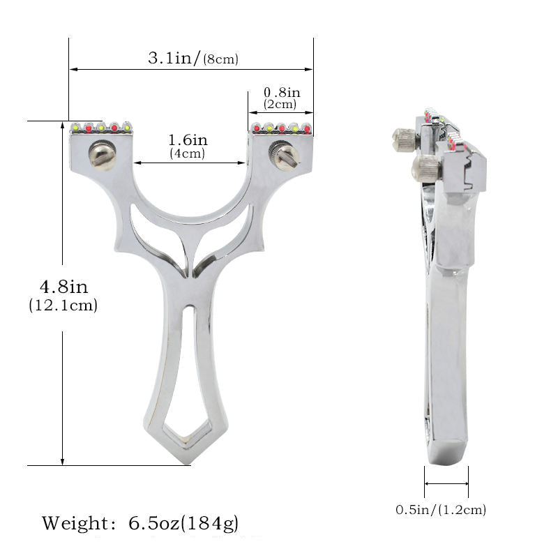Light Gray ChargeWing Alloy Slingshot MARKSMAN