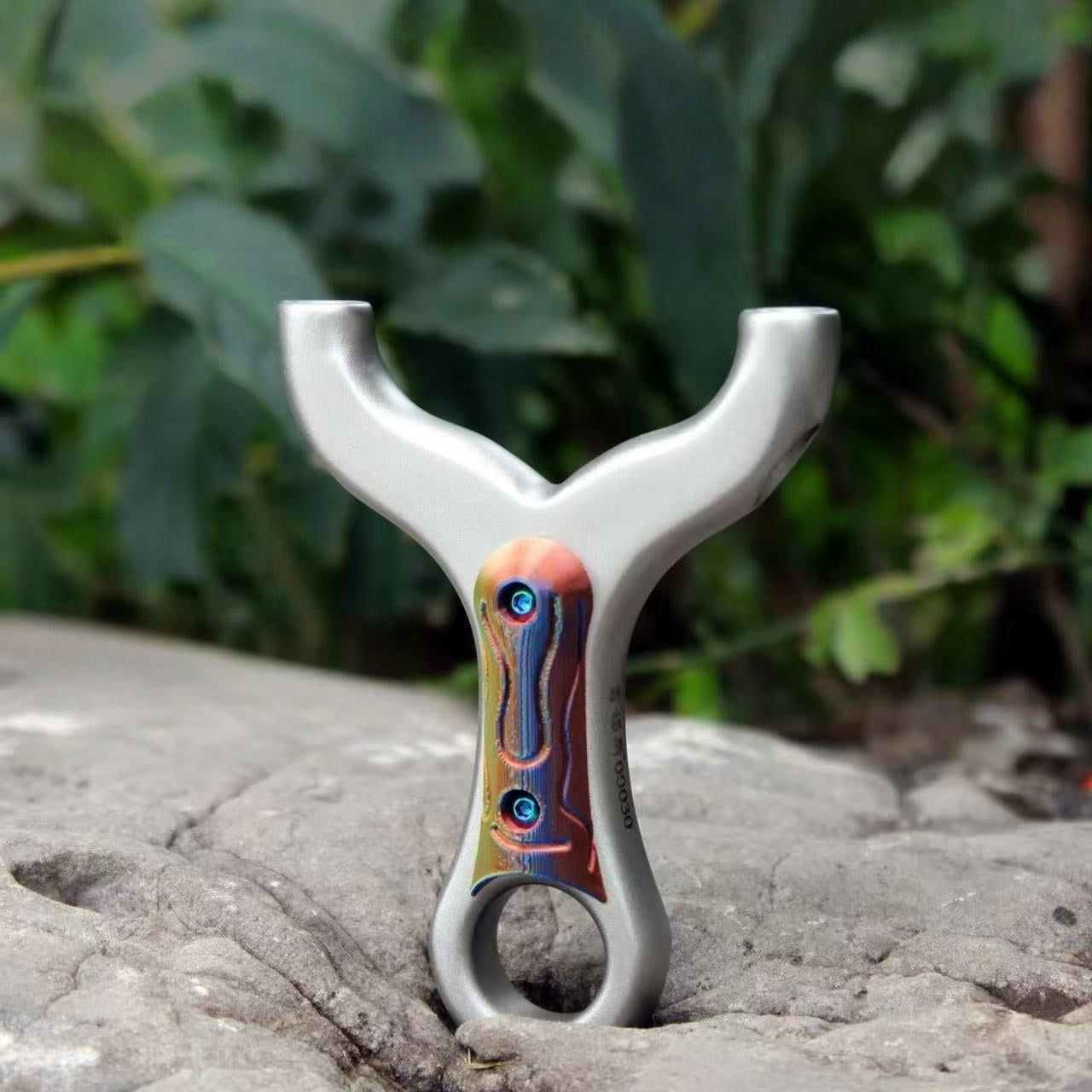 Black CircleGrip Stainless Slingshot INDIAN SLINGSHOT