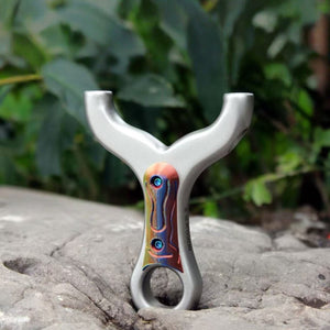 Black CircleGrip Stainless Slingshot INDIAN SLINGSHOT