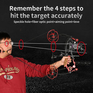 Maroon SPG Compact Dual-Purpose Compound Bow — 17.5" ATA, 45–70lbs SPG