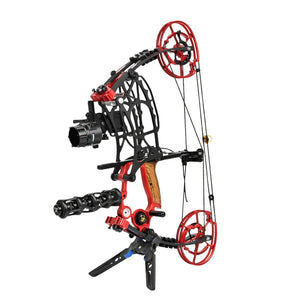 Tan SPG Compact Dual-Purpose Compound Bow — 17.5" ATA, 45–70lbs SPG