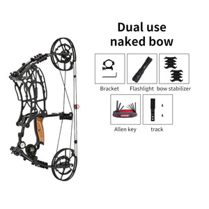 Dark Slate Gray SPG Compact Dual-Purpose Compound Bow — 17.5" ATA, 45–70lbs SPG