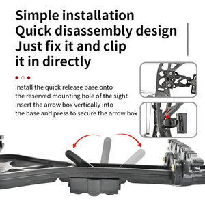 Dark Slate Gray SPG Compound Bow Arrow Quiver – 6-Arrow Quick Detach Design SPG