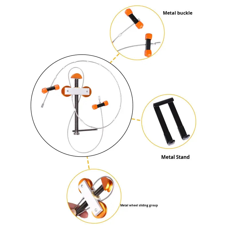 White Smoke Junxing Compound Bow String Press & Removal Tool with Pulley – Portable Bow String Changing Accessory JUNXING