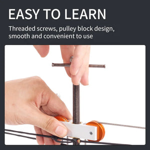 Dark Slate Gray SPG Compound Bow Press — Orange Metal Portable Bow Tuning Tool SPG