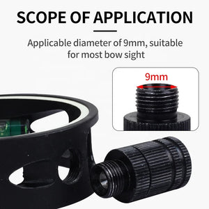 Black SPG Compound Bow Sight Light – 9mm Thread Blue LED SPG