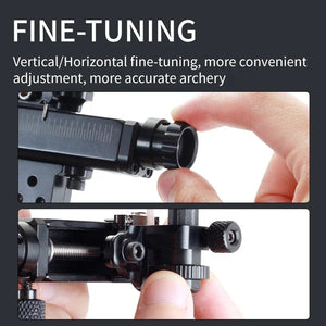 Gray SPG Compound Bow Sight – Adjustable 5-Pin Long Bar Aluminum Alloy Sight SPG